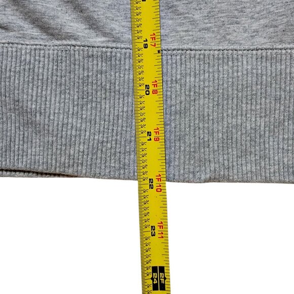 PUMA Women’s L Gray White Graphic Logo Athletic Pullover Sweatshirt Sportwear - Picture 12 of 12